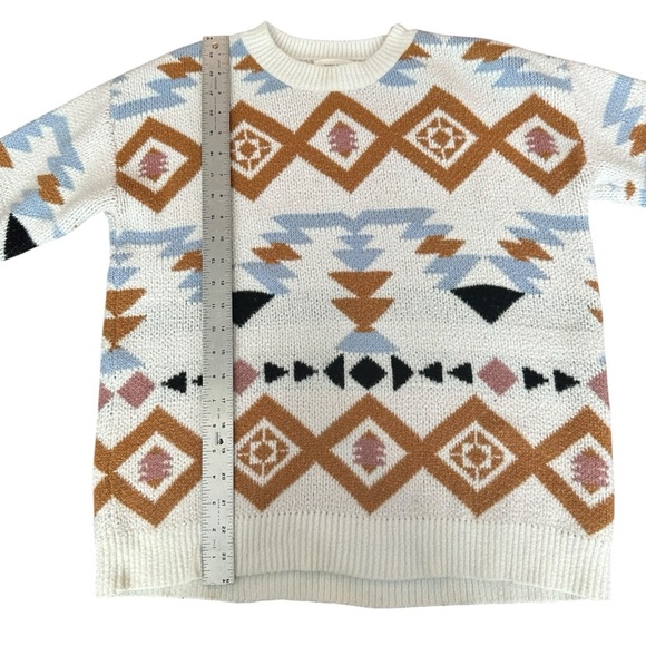 🧥 Böhme Aztec Knit Sweater | Geometric Southwest Print | Size‎ Small - Picture 3 of 5